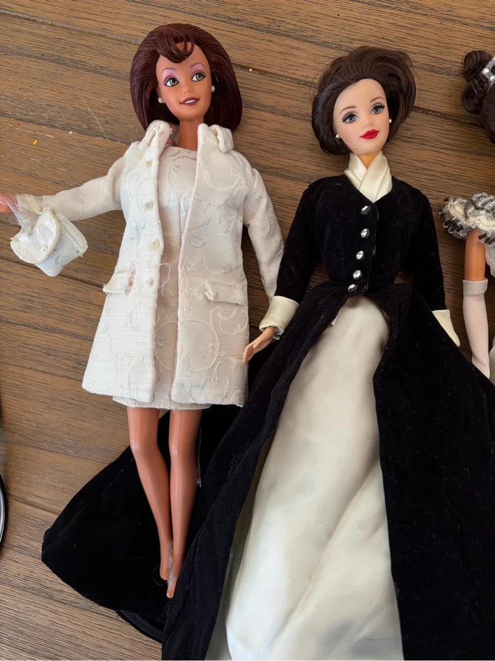 Assorted vintage barbie dolls